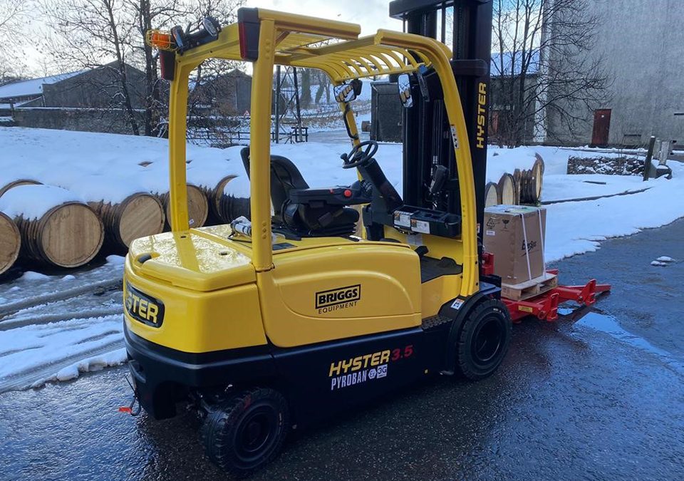 Pyroban delivers another ATEX Zone 2 Hyster forklift to distillery in Aberdeenshire